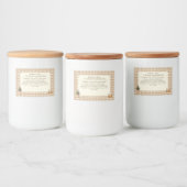 Kerst Kruidkoek Mix Bruine Gingham Labels Voedselcontainer Etiket (Flessen)