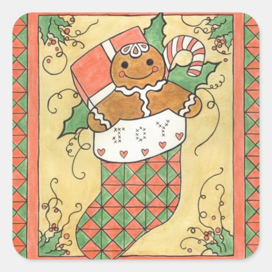 Kerst Kruidkoek Sok Sok Stickers (Voorkant)