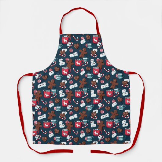 Kerst Kruidkoek Warme Chocolade Schort (Voorkant)