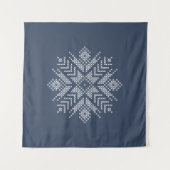 Kerst kruissteek sneeuwvlok ontwerp wandkleed (Voorkant)