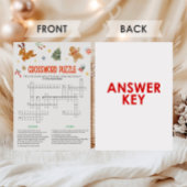 Kerst Kruiswoordpuzzel Spel Feestdagenkaart