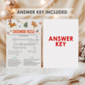 Kerst Kruiswoordpuzzel Spel Feestdagenkaart