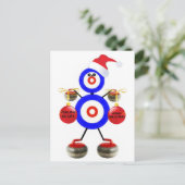 Kerst krullen feestdagenkaart (Staand voorkant)