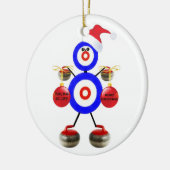 Kerst krullen keramisch ornament (Links)