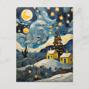 Kerst  Kunst Geïnspireerd door Van Gogh Briefkaart