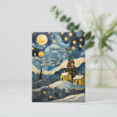 Kerst  Kunst Geïnspireerd door Van Gogh Briefkaart (Staand voorkant)