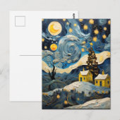 Kerst  Kunst Geïnspireerd door Van Gogh Briefkaart (Voorkant / Achterkant)