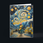 Kerst  Kunst Geïnspireerd door Van Gogh Feestdagen Kaart<br><div class="desc">Kerstmis is een tijd voor feest, vreugde en verwondering. En welke betere manier om het seizoen te vieren dan met kunst? Deze kerst nodigen wij u uit om de magie van de feestdagen te ervaren met een Van Gogh Kerst. Stelt u zich eens voor dat u in een schilderij van...</div>