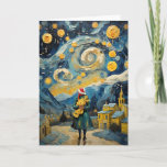 Kerst  Kunst Geïnspireerd door Van Gogh Feestdagen Kaart<br><div class="desc">Kerstmis is een tijd voor feest, vreugde en verwondering. En welke betere manier om het seizoen te vieren dan met kunst? Deze kerst nodigen wij u uit om de magie van de feestdagen te ervaren met een Van Gogh Kerst. Stelt u zich eens voor dat u in een schilderij van...</div>