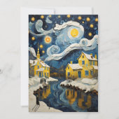 Kerst  Kunst Geïnspireerd door Van Gogh Feestdagenkaart (Voorkant)