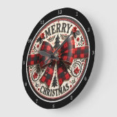 Kerst kunst rood en zwart Bowtie Grote Klok (Hoek)