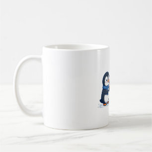 Kerst Kunst van Pinguïns Geschenkenuitwisseling Koffiemok