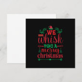 Kerst Kunst Wij Wensen Je Prettig Kerstfeest Kaart (Voorkant / Achterkant)