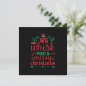 Kerst Kunst Wij Wensen Je Prettig Kerstfeest Kaart (Staand voorkant)