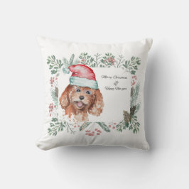 Kerst kussen decor Goldendoodle