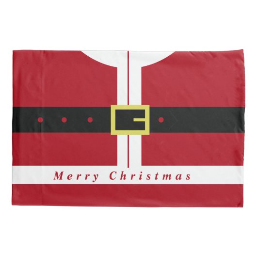 Kerst kussen Hoesje Grappig Santa Design Kussensloop (Achterkant)