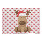 Kerst Kussen Hoesjes Rendier Polka Dot Polkadot Kussensloop (Voorkant-Rechts)