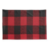 Kerst Kussen Hoesjes Rood Plaid Zwart Beer Kussensloop (Achterkant-Rechts)