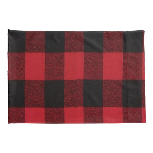 Kerst Kussen Hoesjes Rood Plaid Zwart Beer Kussensloop (Achterkant-Rechts)