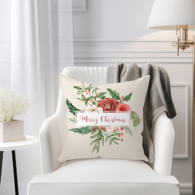 Kerst Kussen met Landelijke Sfeer (Rustic Christmas Throw Pillow
)