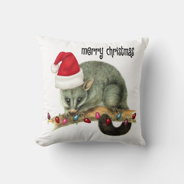 Kerst Kussen, Opossum Kussen (Voorkant)