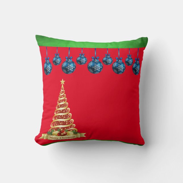 Kerst Kussen, Prettig Kerstfeest Kussen (Voorkant)