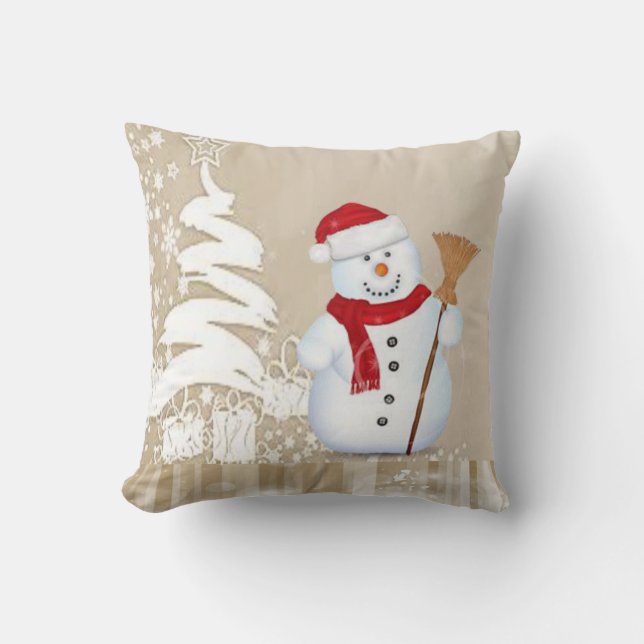 Kerst Kussen Sneeuwman (Voorkant)
