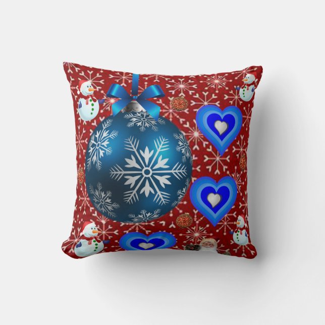 Kerst Kussen Sneeuwman (Voorkant)