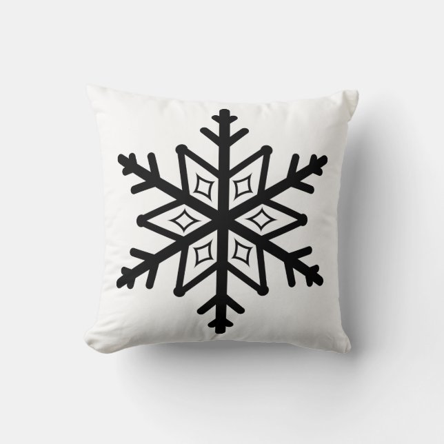 Kerst Kussen Sneeuwvlok (Voorkant)