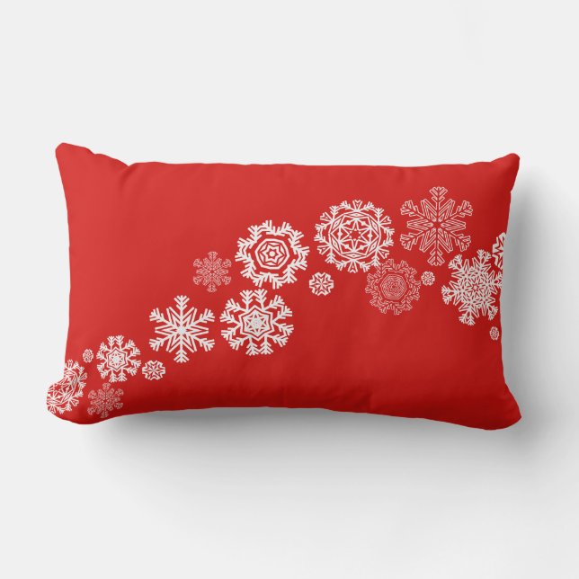 Kerst Kussen-Sneeuwvlokken Kussen (Voorkant)