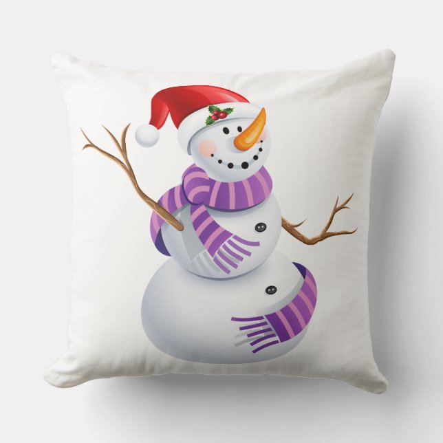 Kerst Kussen-Snieuwman Kussen (Voorkant)