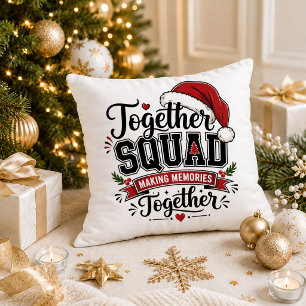 Kerst Kussen Vintage Rood Groen Spreuk Vreugde