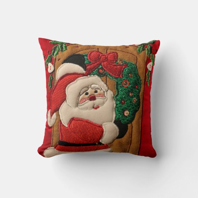 Kerst Kussenhoes/Kerstman Kussen (Voorkant)
