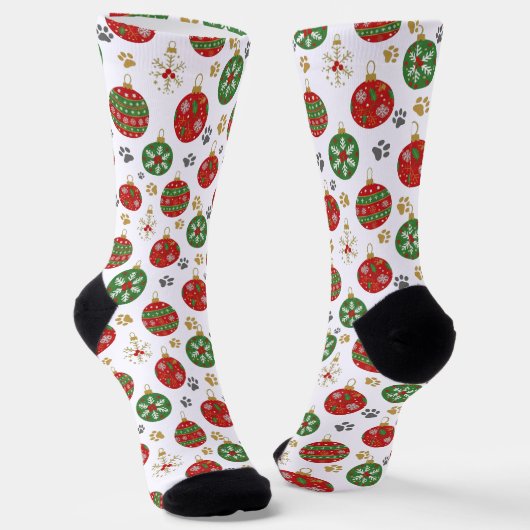 🐾 Kerst Kussenprint Kerstbal Sokken (Gebogen)