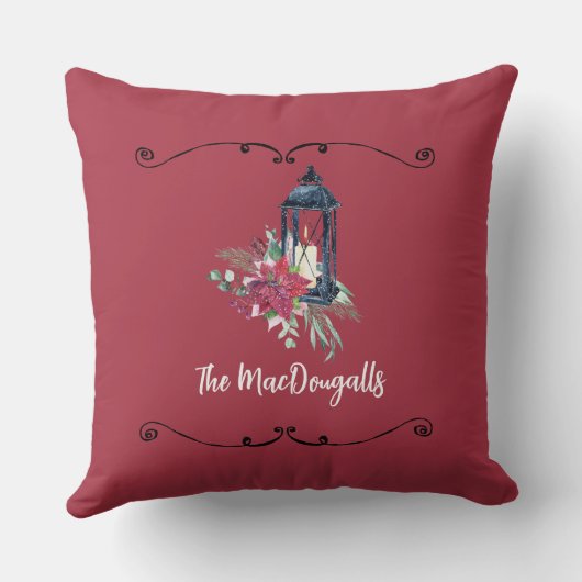 Kerst Kussens met familienaam Decoratie (Achterkant)