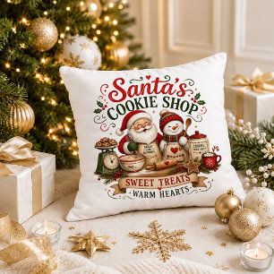 Kerst Kussensloop Vintage Kerstcitaat Rood Groen Kussen