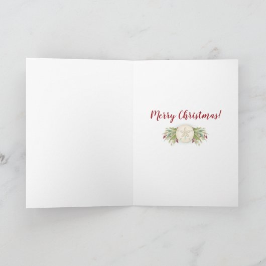 Kerst Kust Joy Zand Dollar Vakantiefoto Kaart (Binnen)