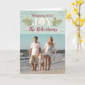 Kerst Kust Joy Zand Dollar Vakantiefoto Kaart (Gele Bloem)