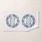 Kerst Kust Tropisch Zee Schelp Krans -Blauw Handdoek (Handdoek)