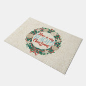 Kerst Kust Tropisch Zee Schelp Krans -Rood Deurmat (Schuin)