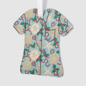 Kerst Kust Tropisch Zee Shell Krans- Aqua Ornament (voorkant)