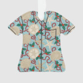 Kerst Kust Tropisch Zee Shell Krans- Aqua Ornament (voorkant)