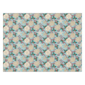 Kerst Kust Tropische Zee Schelpen - Aqua Tafelkleed (Voorkant (Horizontaal))