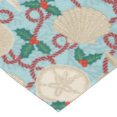 Kerst Kust Tropische Zee Schelpen - Aqua Tafelkleed (Gekanteld)