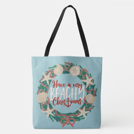 Kerst Kust Tropische Zee Schelpen Omkeerbaar Tote Bag (Voorkant)