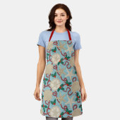 Kerst Kust Tropische Zee Schelpen - Rood Schort (Gedragen)