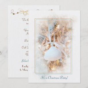 Kerst Kustthema feest uitnodiging