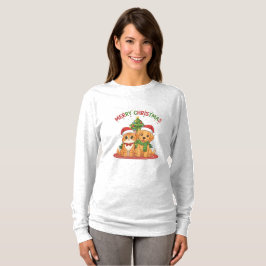 Kerst Kute Huisdier Vrienden T-shirt