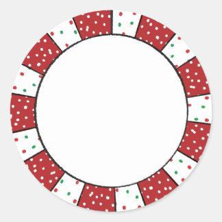 Kerst Kute Italiaanse Koekjes Blank Ronde Sticker