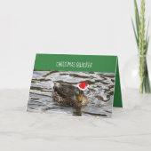 Kerst kwakzalver eenden in een rij Kaart (Voorkant)